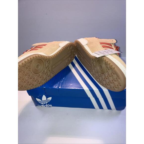 Adidas Forum Low CL Mens Shoe Glow Orange PreRed Gum Bottom JS1098 Size 9.5 NEW - Picture 7 of 10